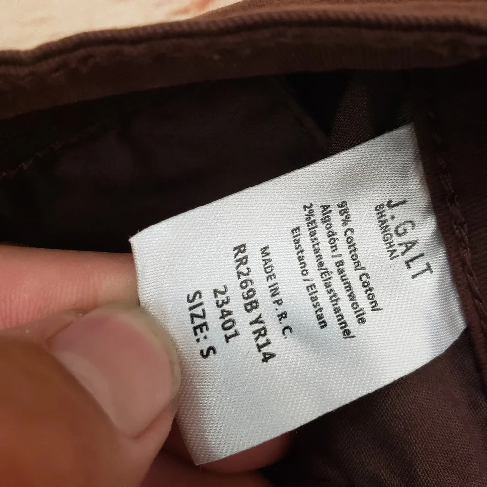 Brandy Melville J Galt Pants Women Small Brown Wide Leg High Rise Trousers 27x30 - Picture 6 of 11